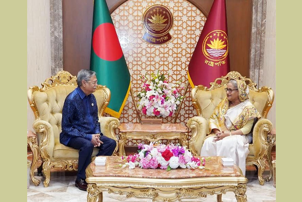 বঙ্গভবনে রাষ্ট্রপতির সঙ্গে প্রধানমন্ত্রীর সাক্ষাৎ

