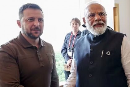 যুদ্ধ শুরুর পর জেলেনস্কির সঙ্গে প্রথম বৈঠক মোদির

