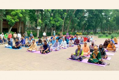 বগুড়ায় বিশ্ব মেডিটেশন দিবস পালন


