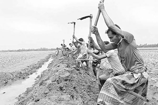 চককসবা বিলের বাঁধ অপসারণ
