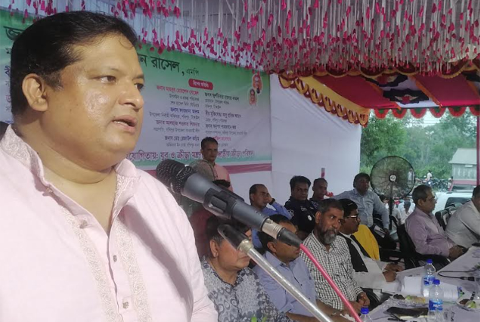 সখীপুরে শেখ রাসেল মিনি স্টেডিয়ামের ভিত্তিপ্রস্তর স্থাপন