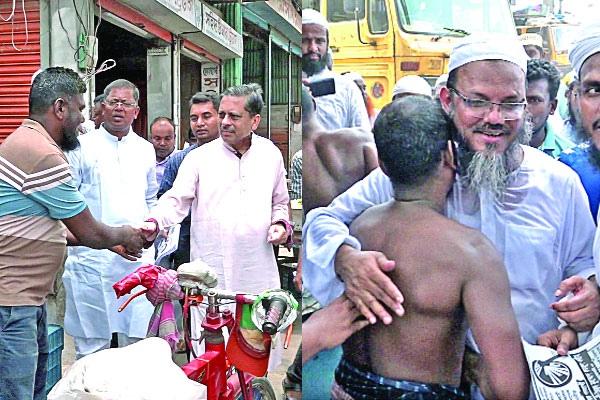 নানা প্রতিশ্রুতি দিয়ে ভোটারদের দুয়ারে