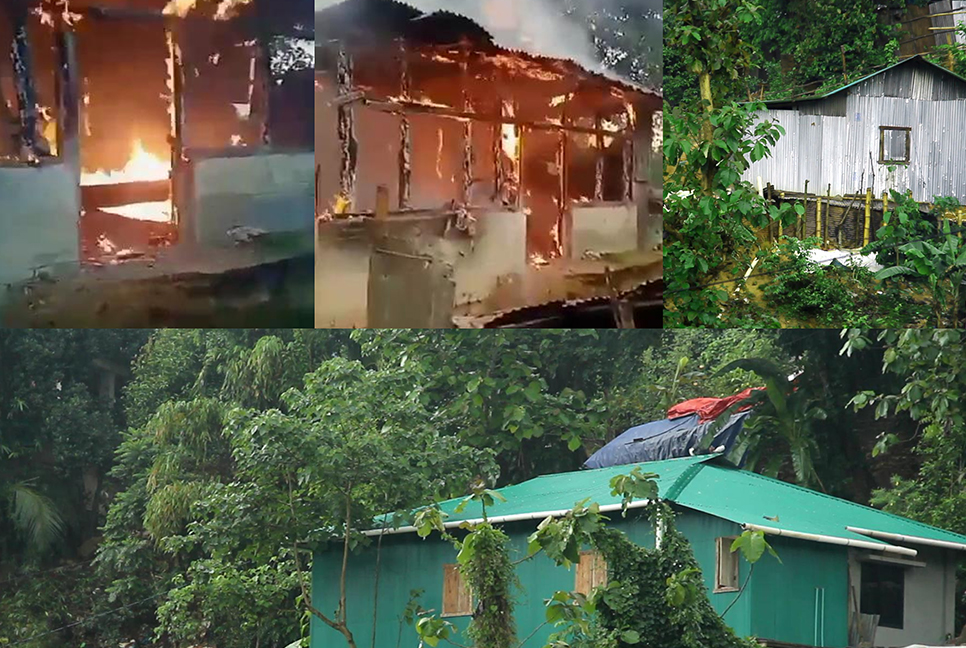 রাঙামাটিতে বজ্রপাতে ঘরে আগুন, পাহাড় ধসের শঙ্কা