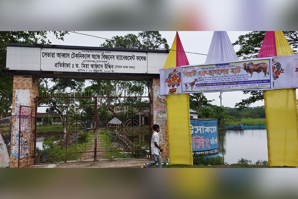 কলেজ মাঠে গরুর হাট বসানোর প্রস্তুতি, অভিভাবকদের আপত্তি