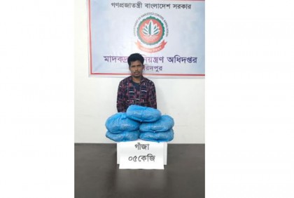ফরিদপুরে দুই লাখ টাকার গাঁজাসহ যুবক আটক