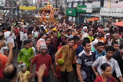 ব্রাহ্মণবাড়িয়ায় উৎসবমুখর পরিবেশে রথযাত্রা