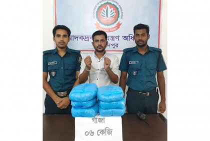 ফরিদপুরে গাঁজাসহ যুবক আটক 