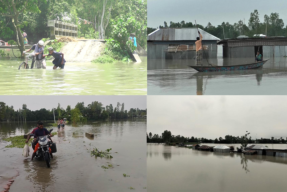 কুড়িগ্রামে পানিবন্দি প্রায় ৩০ হাজার মানুষ, নানা দুর্ভোগ