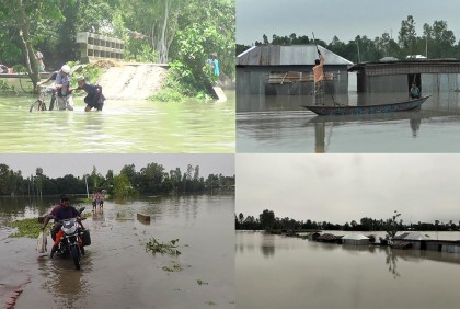 কুড়িগ্রামে পানিবন্দি প্রায় ৩০ হাজার মানুষ, নানা দুর্ভোগ