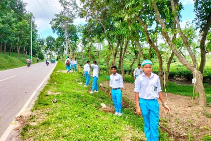 সৌন্দর্যবর্ধন ও পরিবেশ রক্ষায় গাছের চারা রোপণ