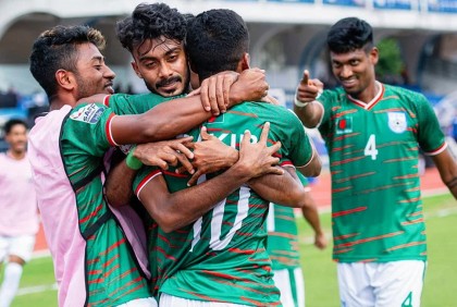 টিকে থাকার ম্যাচে ৩-১ গোলে মালদ্বীপকে হারাল বাংলাদেশ