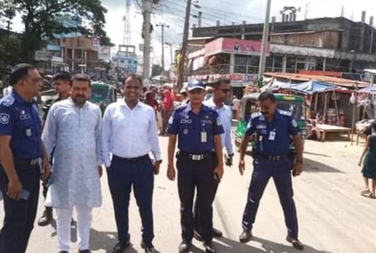 ফুলপুরে ঈদযাত্রা নির্বিঘ্ন করতে মাঠে পুলিশ প্রশাসন