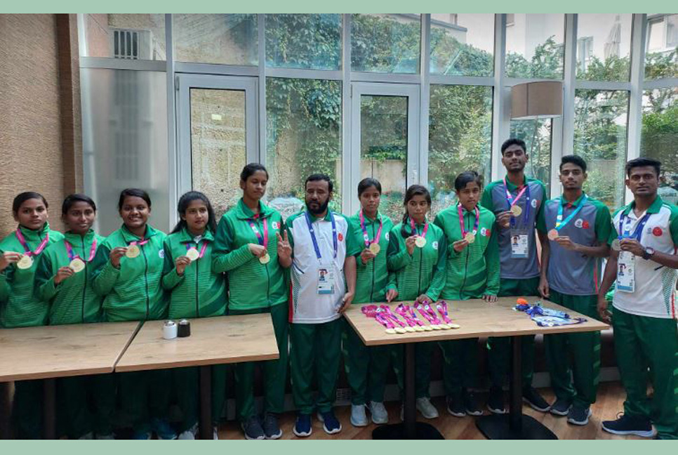 ৩৩ পদক জেতা বাংলাদেশের স্পেশাল অলিম্পিক দলকে সংবর্ধনা