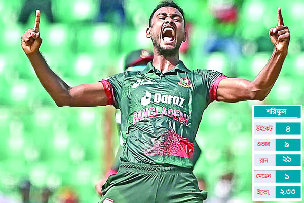 আগ্রাসি বোলিংয়ে স্বস্তির জয়