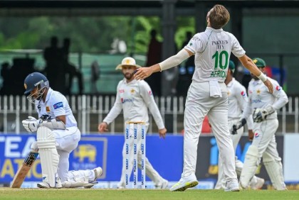 শ্রীলঙ্কাকে ১৬৬ রানে অলআউট করল পাকিস্তান

