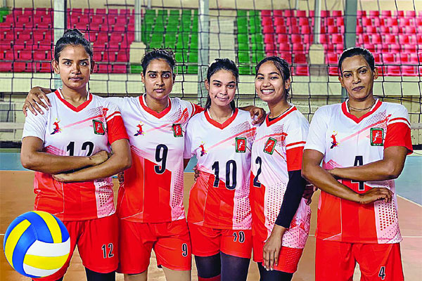 নারী ভলিবলে রাজশাহীর অনন্য নজির