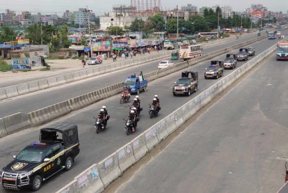 ঢাকা-চট্টগ্রাম মহাসড়কে র‍্যাবের টহল