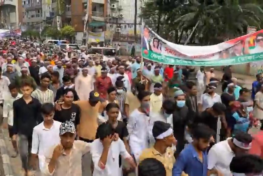 পল্টনে বিএনপি নেতাকর্মীদের ভিড়