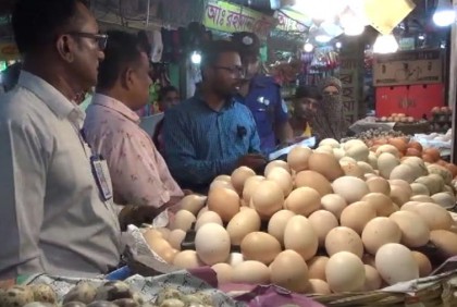 ফরিদপুরে ডিমের বাজারে অভিযান, ৩টি প্রতিষ্ঠানকে জরিমানা 