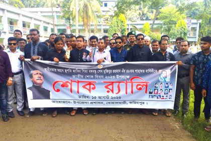 বোয়ালমারীতে জাতীয় শোক দিবস পালিত