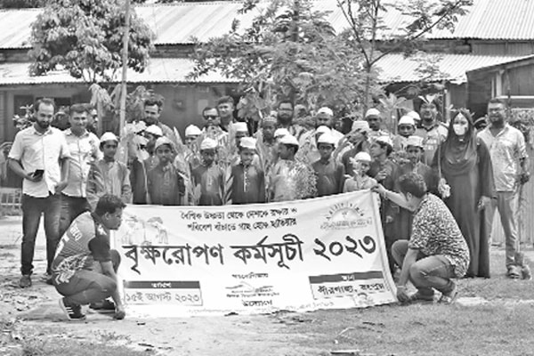 পীরগাছায় ২ হাজার চারা বিতরণ