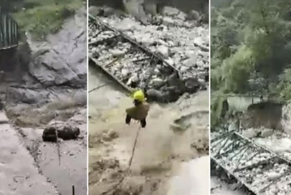 উত্তরাখণ্ডে ভারী বর্ষণে ভাঙল সেতু, আটকা ২০০ পুণ্যার্থী