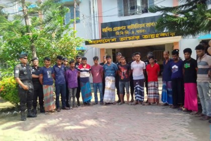 গরু চোর চক্রের মূল হোতাসহ ১৩ সদস্যকে গ্রেফতার