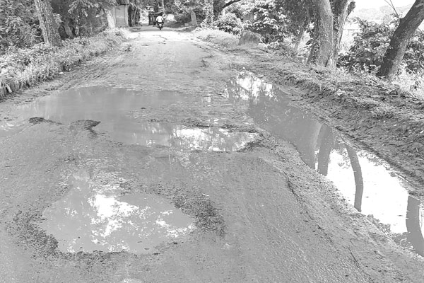 খানাখন্দে বেহাল ময়েনদিয়া সড়ক