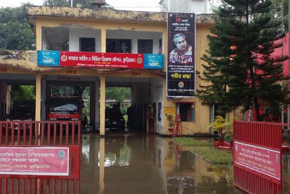 কুড়িগ্রামে ভারী বৃষ্টিতে বাড়ছে নদ-নদীর পানি
