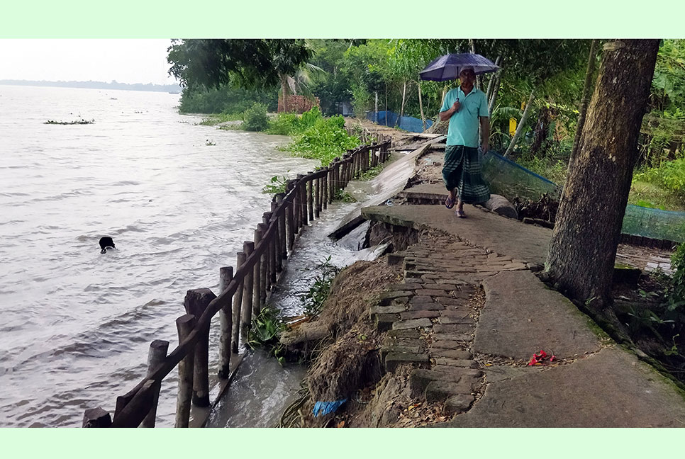 পানগুছি নদীর ভাঙন বেড়েই চলছে, ঝুঁকিতে ২০০০ পরিবার