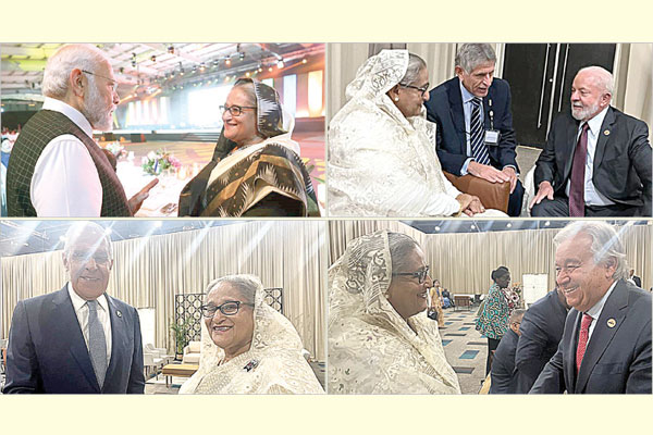 বিশ্বনেতাদের সঙ্গে শেখ হাসিনা