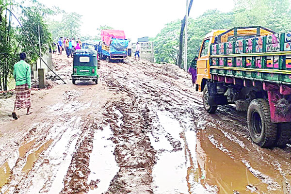 বিছানাকান্দির গলার কাঁটা বেহাল সড়ক