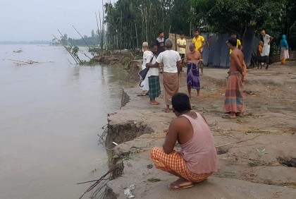 কুড়িগ্রামে বাড়ছে নদীর পানি