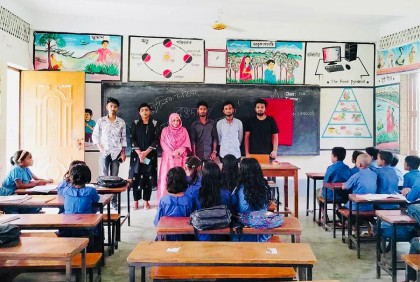 ভালুকায় প্রাথমিক বিদ্যালয়ের শিক্ষার্থীদের মাঝে সচেতনতামূলক ক্যাম্পেইন
