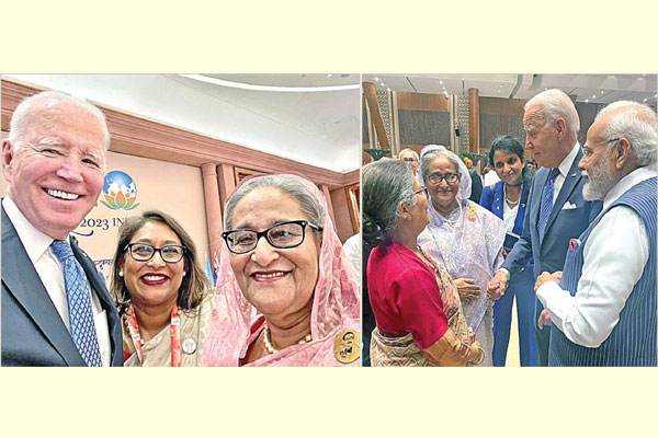 হাসিনা-বাইডেন আলাপ দিল্লিতে