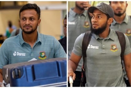মুশফিকের সঙ্গে সাকিবও ফিরলেন দেশে

