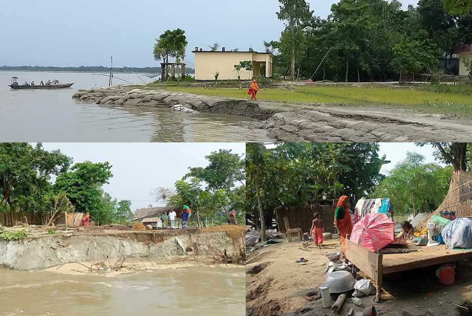 কুড়িগ্রামে নদী ভাঙনে গৃহহীন হচ্ছে শত শত পরিবার, ৯ বিদ্যালয় নদীগর্ভে