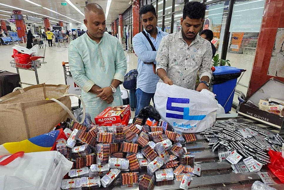 শাহজালালে বিপুল পরিমাণ ‘টাপেন্টাডল’ মাদক উদ্ধার

