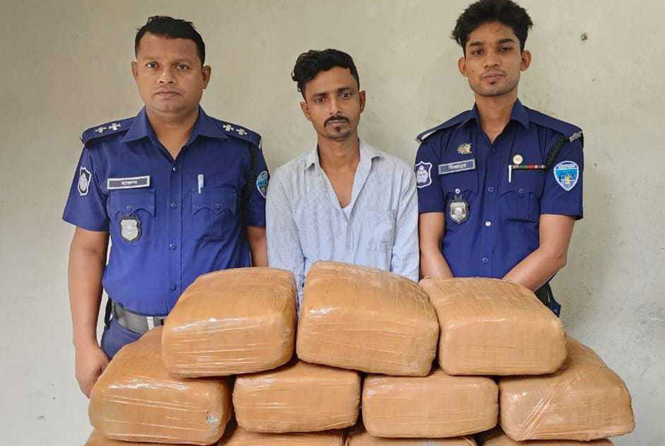 আশুগঞ্জে গাঁজাসহ মাদক কারবারি গ্রেফতার
