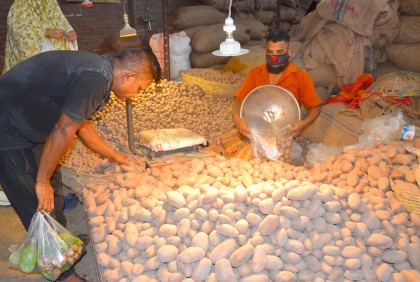 বগুড়ায় সরকার নির্ধারিত মূল্যে আলু বিক্রি