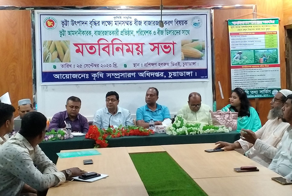 চুয়াডাঙ্গায় ভুট্টা উৎপাদনে মতবিনিময় সভা