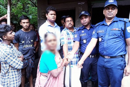 ফুলবাড়ীতে আশ্রয়নের পানিবন্দি ১৬০ পরিবারের মাঝে চাল বিতরণ