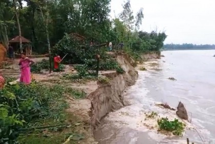 কুড়িগ্রামে বন্যা পরিস্থিতির উন্নতি, দেখা দিয়েছে তীব্র ভাঙন