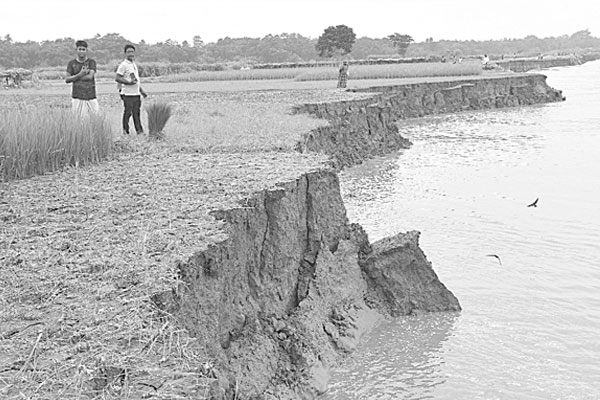 ভাঙন আতঙ্ক পদ্মাপাড়ে