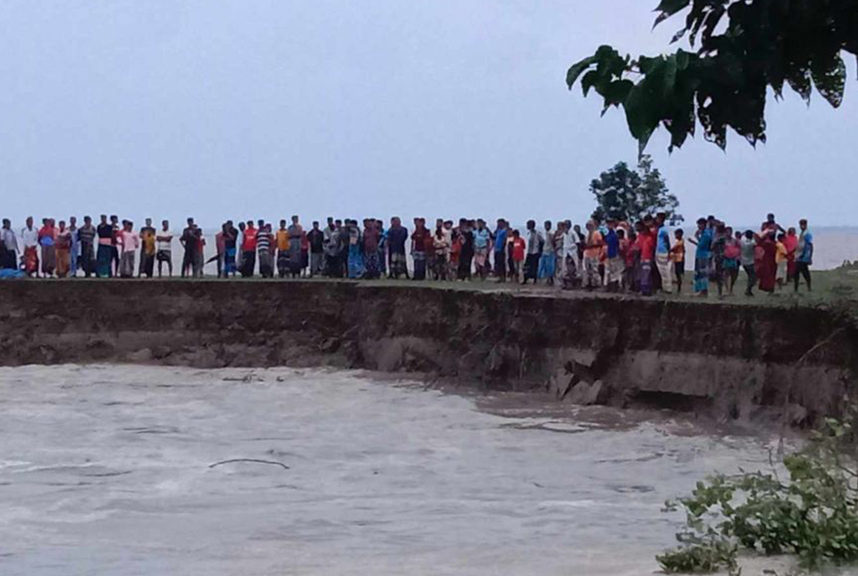 চাঁপাইনবাবগঞ্জে আবারও পদ্মায় তীব্র ভাঙন