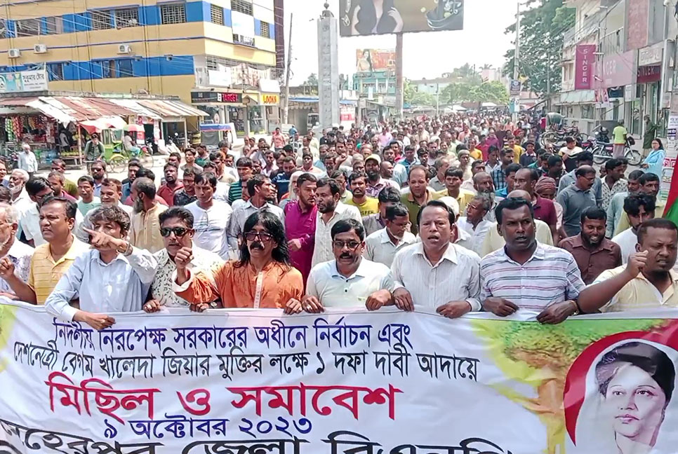 
মেহেরপুরে বিএনপির মিছিল ও সমাবেশ অনুষ্ঠিত