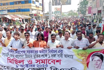 
মেহেরপুরে বিএনপির মিছিল ও সমাবেশ অনুষ্ঠিত