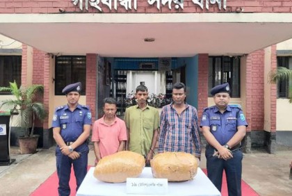 গাইবান্ধায় ১৯ কেজি গাঁজাসহ গ্রেফতার ৩