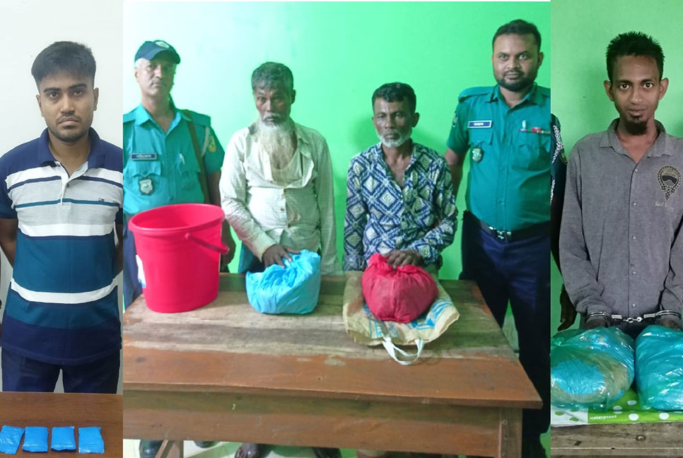 বরিশালে ইয়াবা-গাঁজাসহ আটক ৫