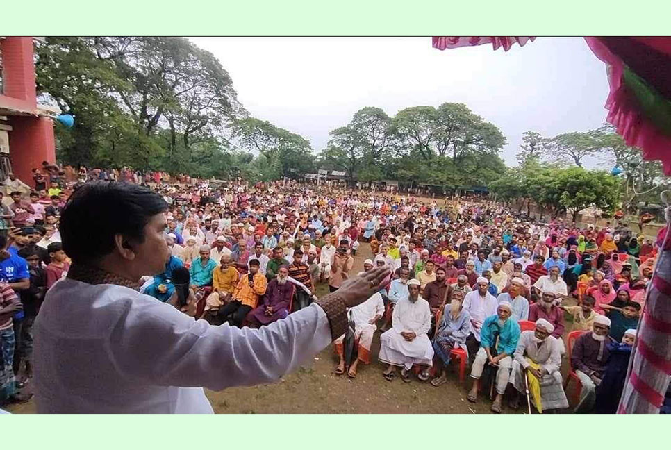 সুনামগঞ্জে পীর মিসবাহ এমপিকে গণসংবর্ধনা